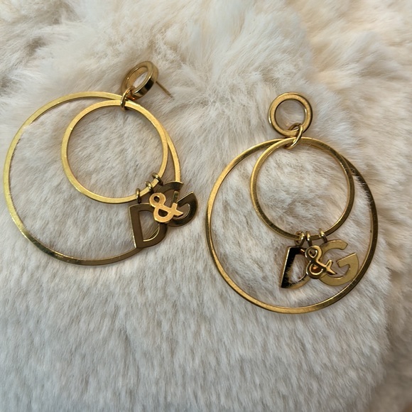 D&G Jewelry - D&G-B90 monogram double hoop earrings. Yes, they are authentic.